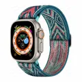 Bracelet nylon Scrunchie 38 à 49 mm pour Apple Watch – Couleur du bracelet Couronne verte