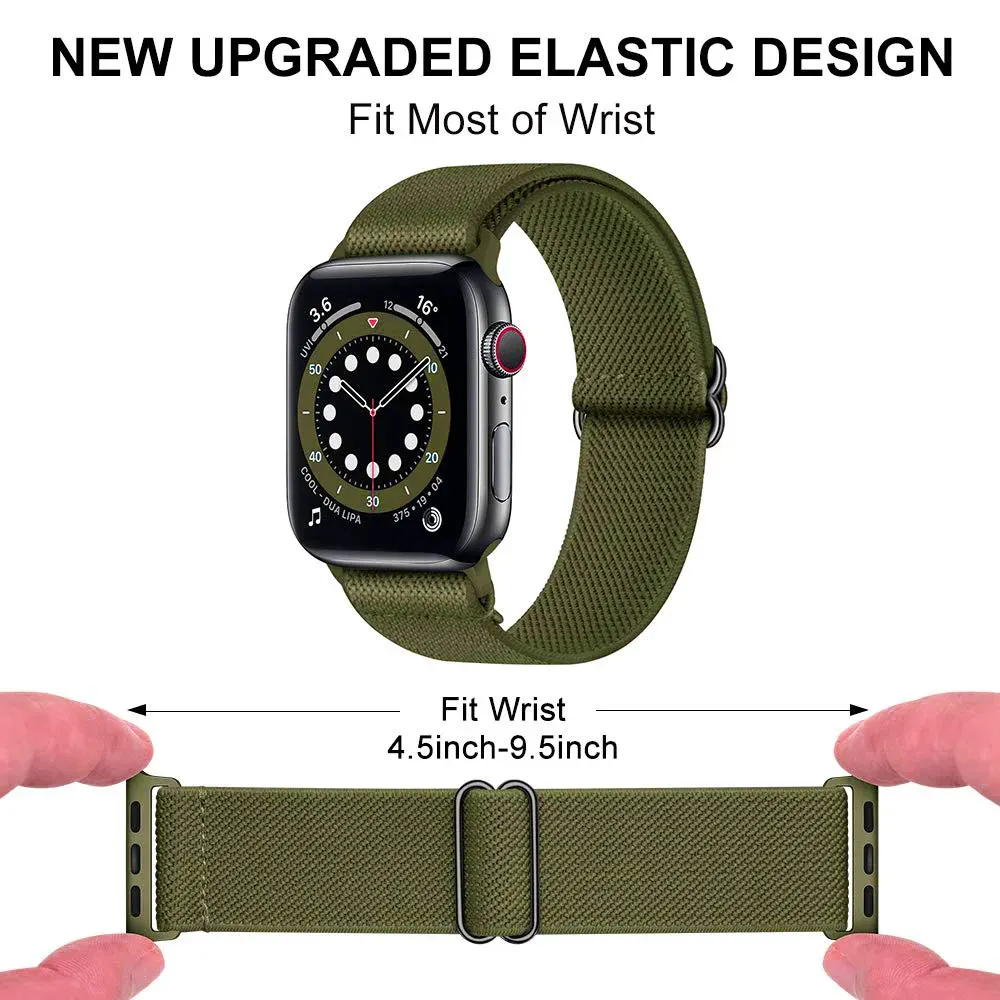 Bracelet nylon Scrunchie 38 à 49 mm pour Apple Watch