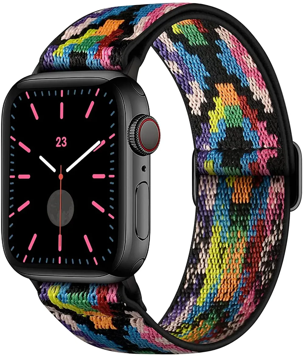 Bracelet nylon Scrunchie 38 à 49 mm pour Apple Watch