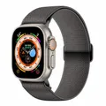 Bracelet nylon Scrunchie 38 à 49 mm pour Apple Watch – Couleur du bracelet gris