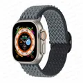 Bracelet nylon Scrunchie 38 à 49 mm pour Apple Watch – Couleur du bracelet khaki cargo W