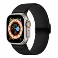 Bracelet nylon Scrunchie 38 à 49 mm pour Apple Watch – Couleur du bracelet Noir