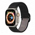 Bracelet nylon Scrunchie 38 à 49 mm pour Apple Watch – Couleur du bracelet Officiel noir W