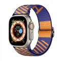 Bracelet nylon Scrunchie 38 à 49 mm pour Apple Watch – Couleur du bracelet orange sautant