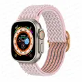 Bracelet nylon Scrunchie 38 à 49 mm pour Apple Watch – Couleur du bracelet Sable rose W