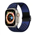 Bracelet nylon Scrunchie 38 à 49 mm pour Apple Watch – Couleur du bracelet saut bleu