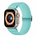 Bracelet nylon Scrunchie 38 à 49 mm pour Apple Watch – Couleur du bracelet vert menthe