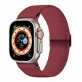 Bracelet nylon Scrunchie 38 à 49 mm pour Apple Watch – Couleur du bracelet vin
