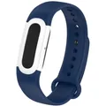 Bracelet nylon silicone pour Google Fitbit Air – Couleur du bracelet Midnight Blue White