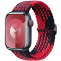 Bracelet nylon solo boucle pour Apple Watch 38 à 49 mm – Couleur du bracelet 10 Z-Black red