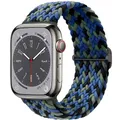 Bracelet nylon solo boucle pour Apple Watch 38 à 49 mm – Couleur du bracelet 14 camouflage blue