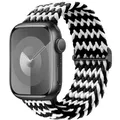 Bracelet nylon solo boucle pour Apple Watch 38 à 49 mm – Couleur du bracelet 20 W-black white