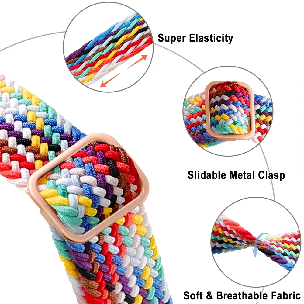 Bracelet nylon solo boucle pour Apple Watch 38 à 49 mm