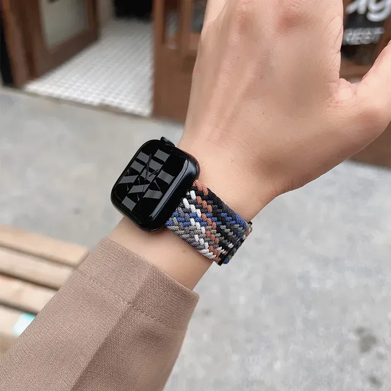 Bracelet nylon solo boucle pour Apple Watch 38 à 49 mm