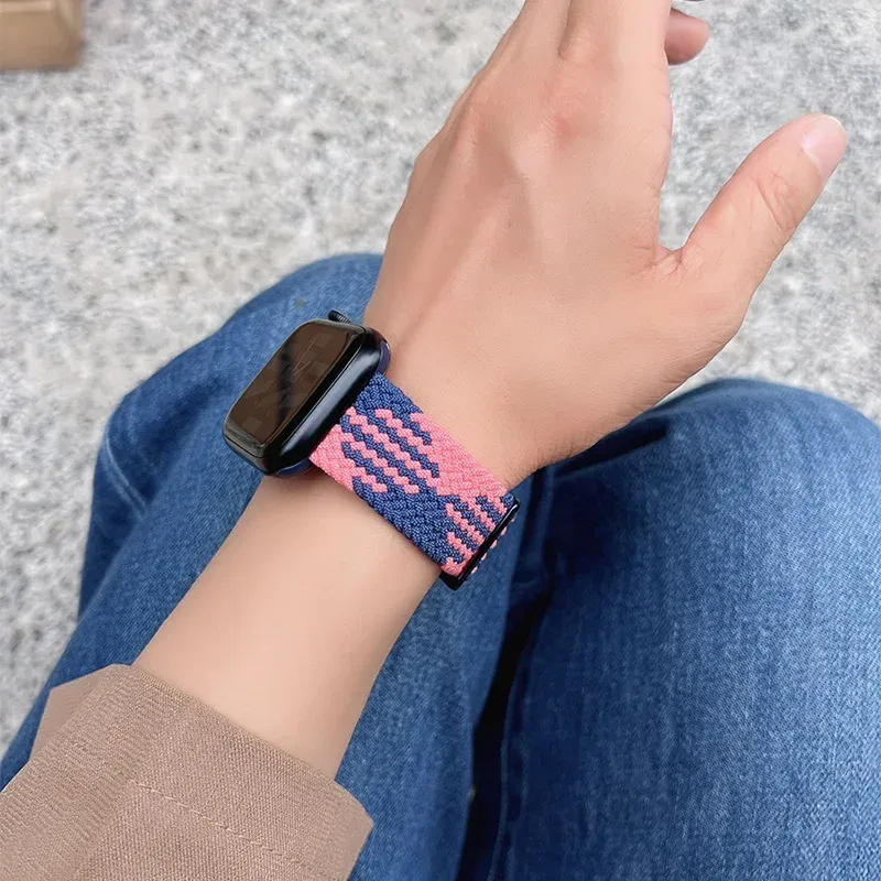 Bracelet nylon solo boucle pour Apple Watch 38 à 49 mm