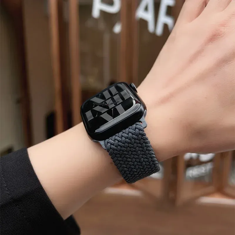 Bracelet nylon solo boucle pour Apple Watch 38 à 49 mm