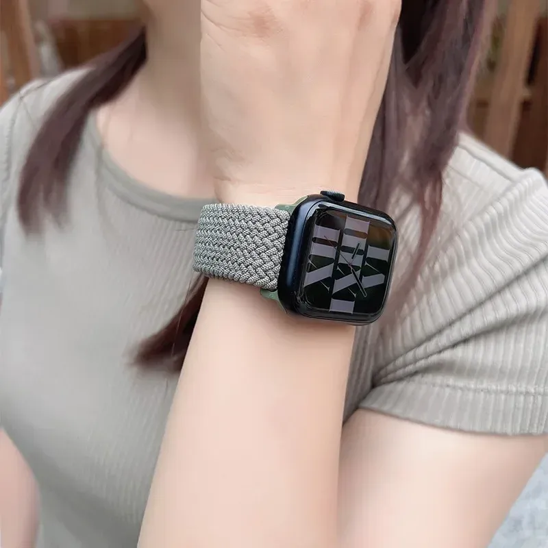Bracelet nylon solo boucle pour Apple Watch 38 à 49 mm