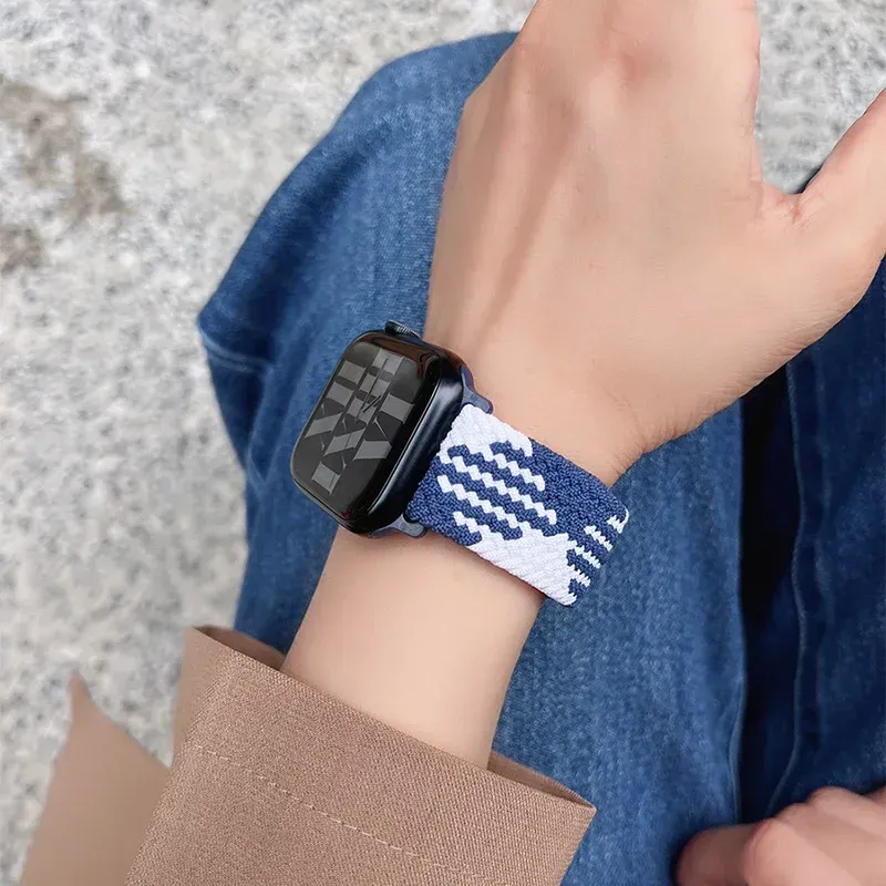 Bracelet nylon solo boucle pour Apple Watch 38 à 49 mm
