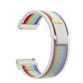 Bracelet nylon souple 20 à 22 mm pour Xiaomi et Oppo – Couleur du bracelet White rainbow