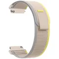 Bracelet nylon sport pour Galaxy Watch et Amazfit – Couleur du bracelet Trail- Beige yellow