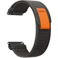 Bracelet nylon sport pour Galaxy Watch et Amazfit – Couleur du bracelet Trail- Black Gray
