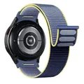 Bracelet nylon sport pour Samsung Galaxy Watch 7 – Couleur du bracelet Blue yellow
