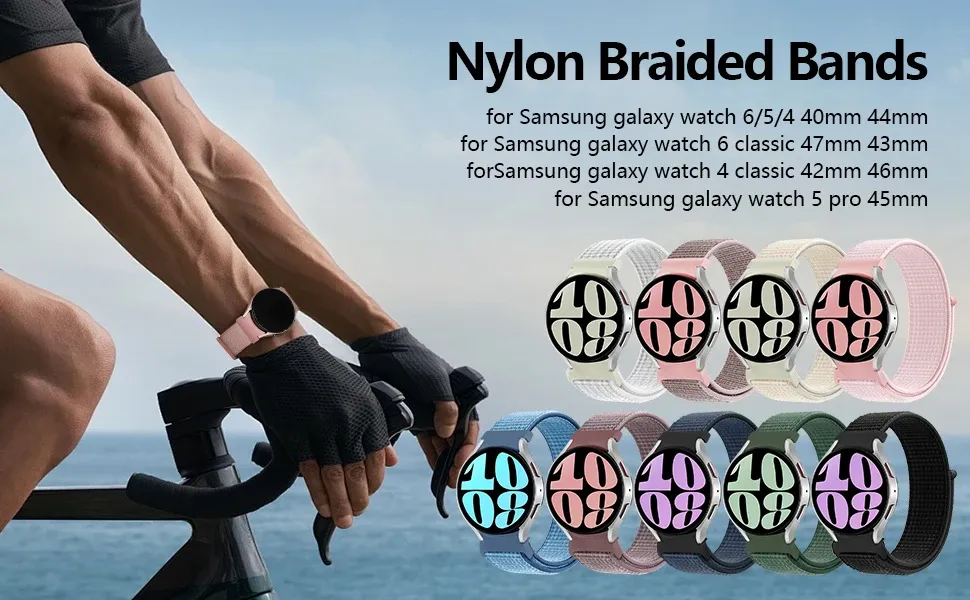 Bracelet nylon sport pour Samsung Galaxy Watch 7