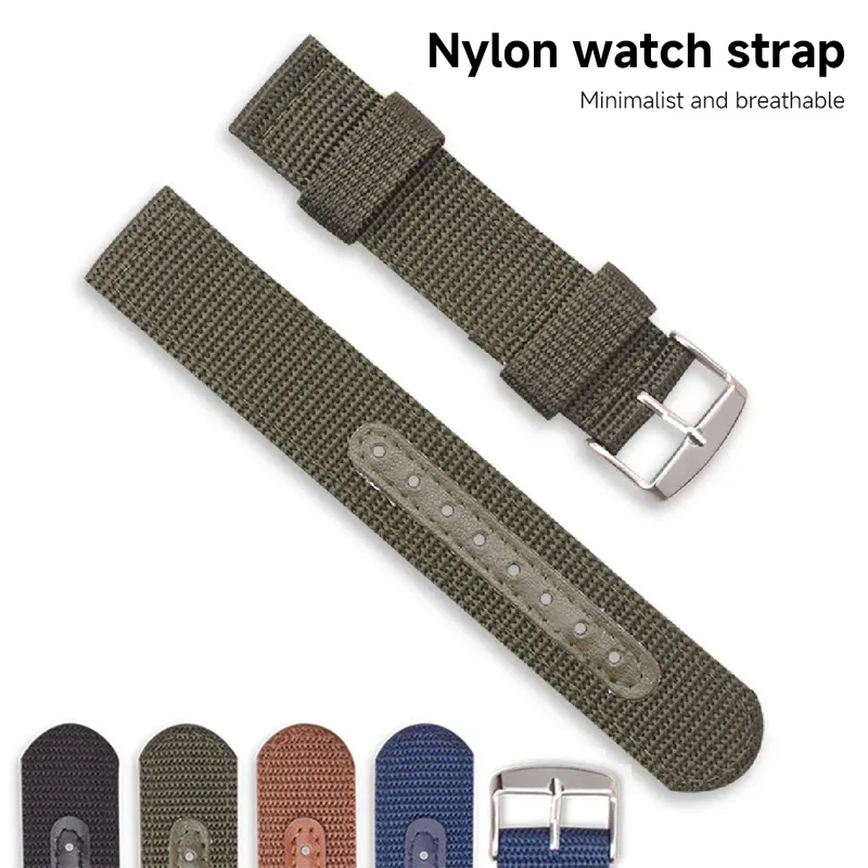 Bracelet nylon tissé 18 à 24 mm toile souple