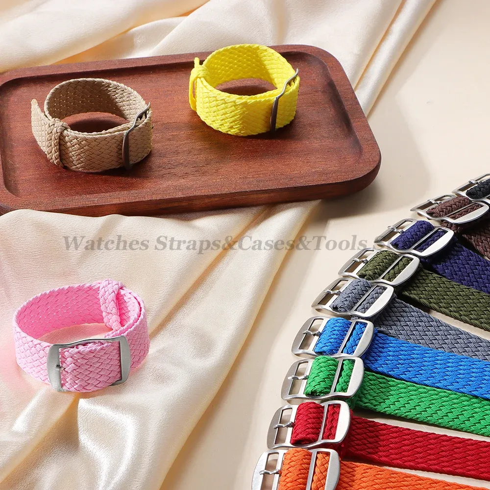 Bracelet nylon tissé Perlon 14 à 22 mm