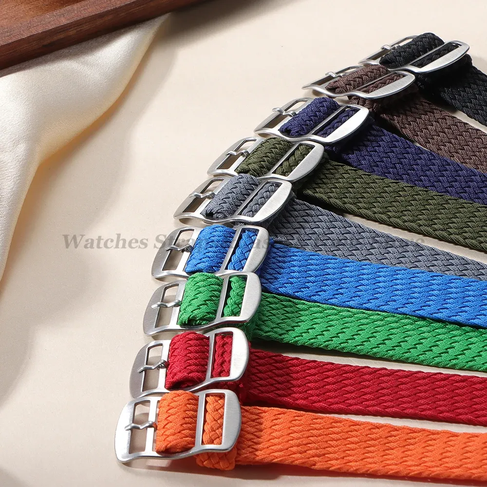 Bracelet nylon tissé Perlon 14 à 22 mm