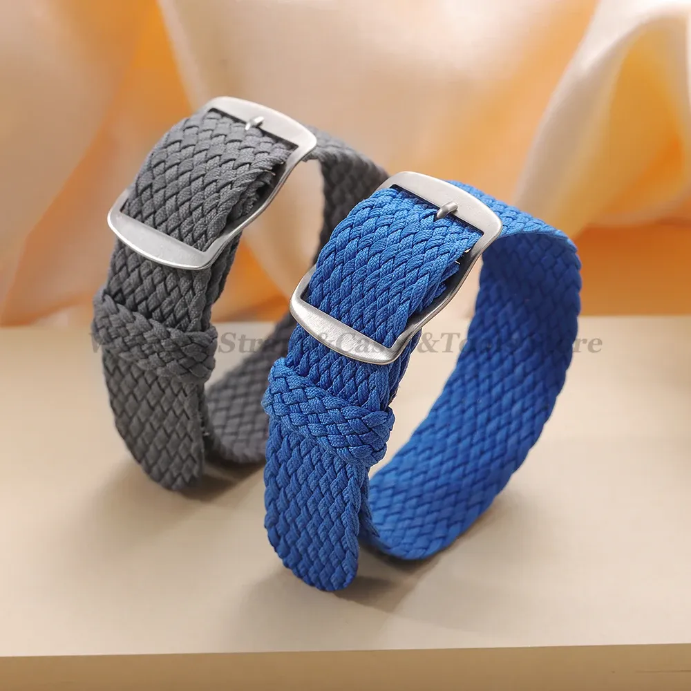 Bracelet nylon tissé Perlon 14 à 22 mm