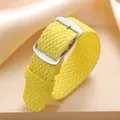 Bracelet nylon tissé Perlon 14 à 22 mm – Couleur du bracelet Yellow