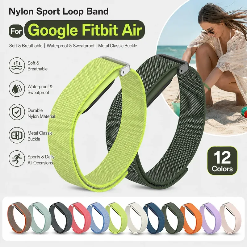 Bracelet nylon tissé pour Google Fitbit Air léger
