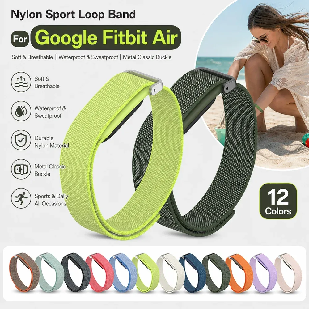 Bracelet nylon tissé pour Google Fitbit Air léger