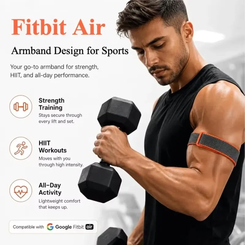 Bracelet nylon tissé pour Google Fitbit Air réglable