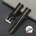 Bracelet nylon tissé pour montre 18 à 24 mm – Couleur du bracelet Black Beige