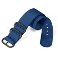 Bracelet nylon tissé pour montre 18 à 24 mm – Couleur du bracelet Blue-Black