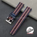 Bracelet nylon tissé pour montre 18 à 24 mm – Couleur du bracelet Blue Red Grey