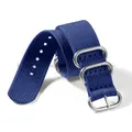 Bracelet nylon tissé pour montre 18 à 24 mm – Couleur du bracelet Blue-Silver
