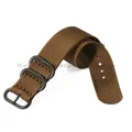 Bracelet nylon tissé pour montre 18 à 24 mm – Couleur du bracelet Brown-Black