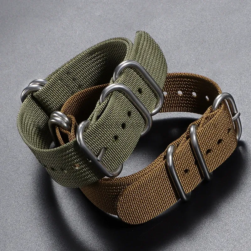 Bracelet nylon tissé pour montre 18 à 24 mm