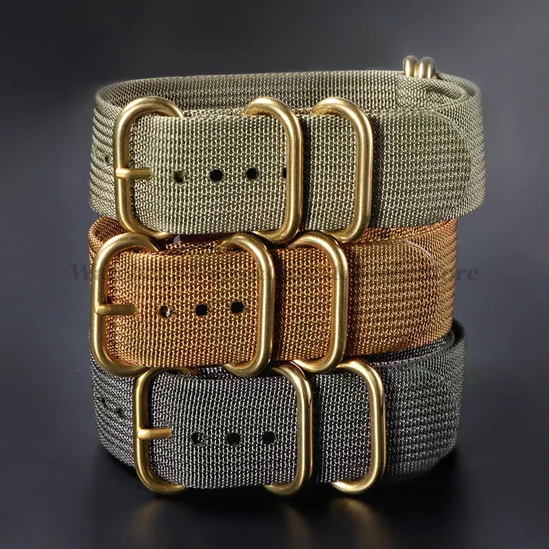 Bracelet nylon tissé pour montre 18 à 24 mm