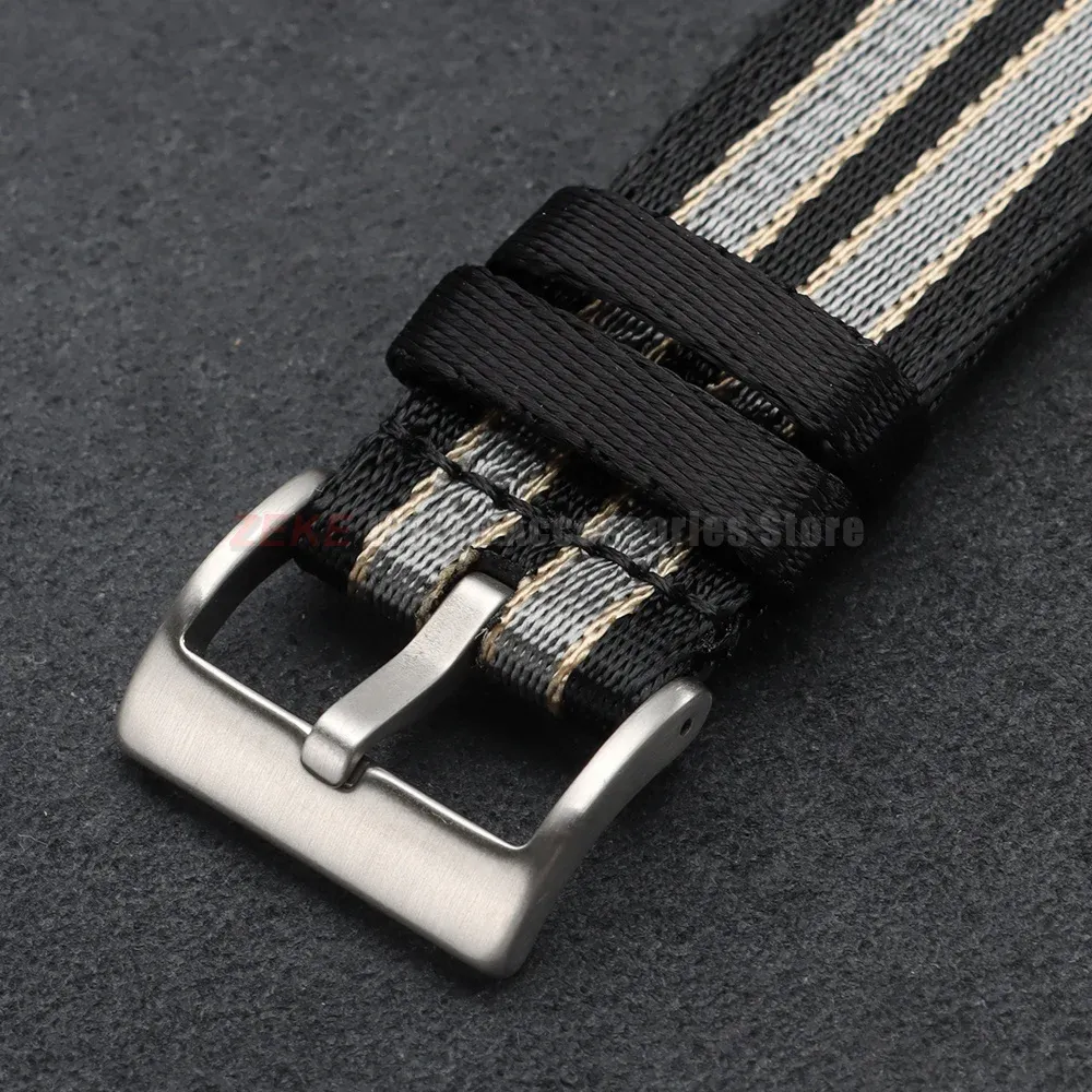 Bracelet nylon tissé pour montre 18 à 24 mm