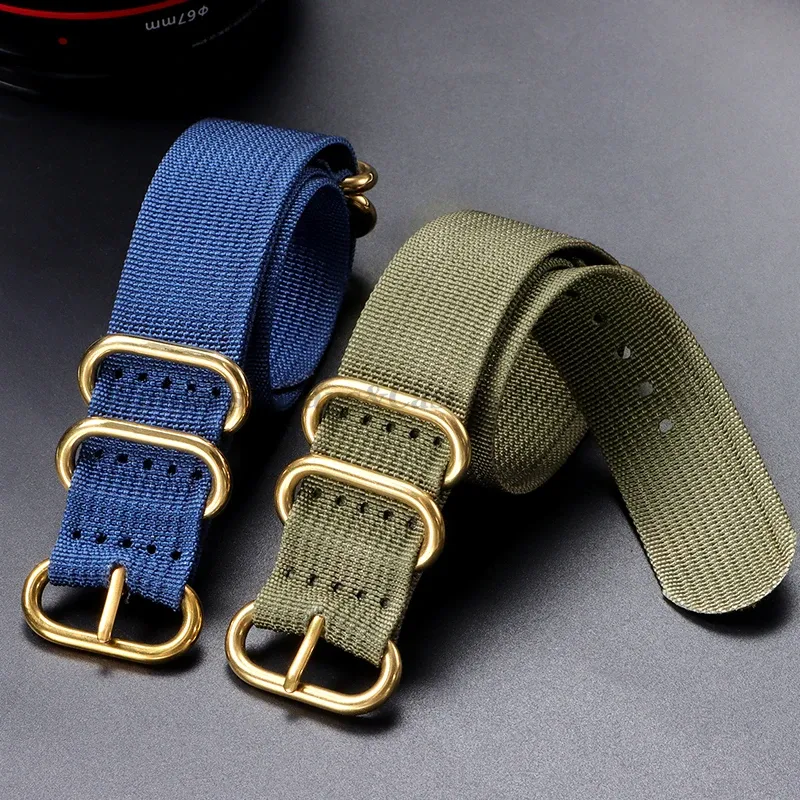 Bracelet nylon tissé pour montre 18 à 24 mm