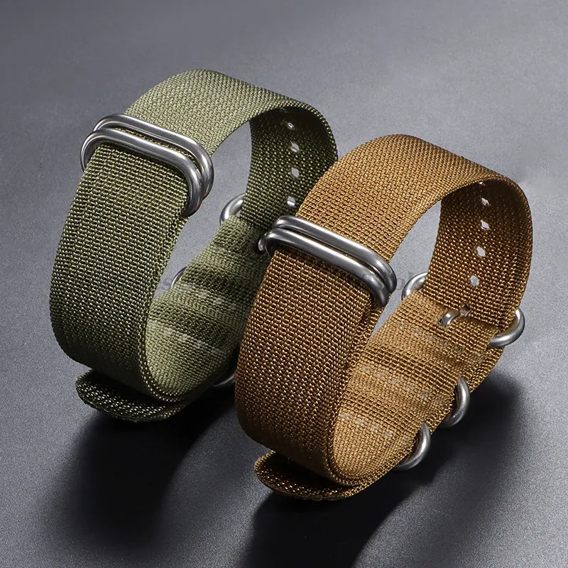 Bracelet nylon tissé pour montre 18 à 24 mm