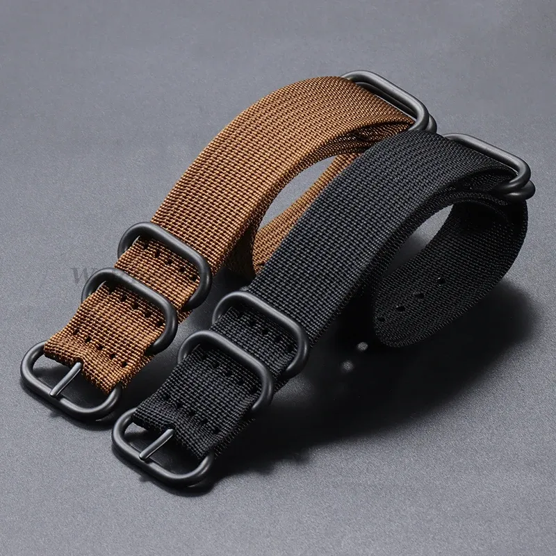 Bracelet nylon tissé pour montre 18 à 24 mm