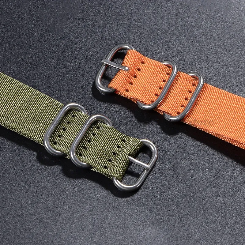 Bracelet nylon tissé pour montre 18 à 24 mm