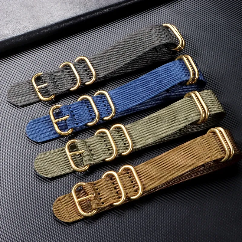 Bracelet nylon tissé pour montre 18 à 24 mm
