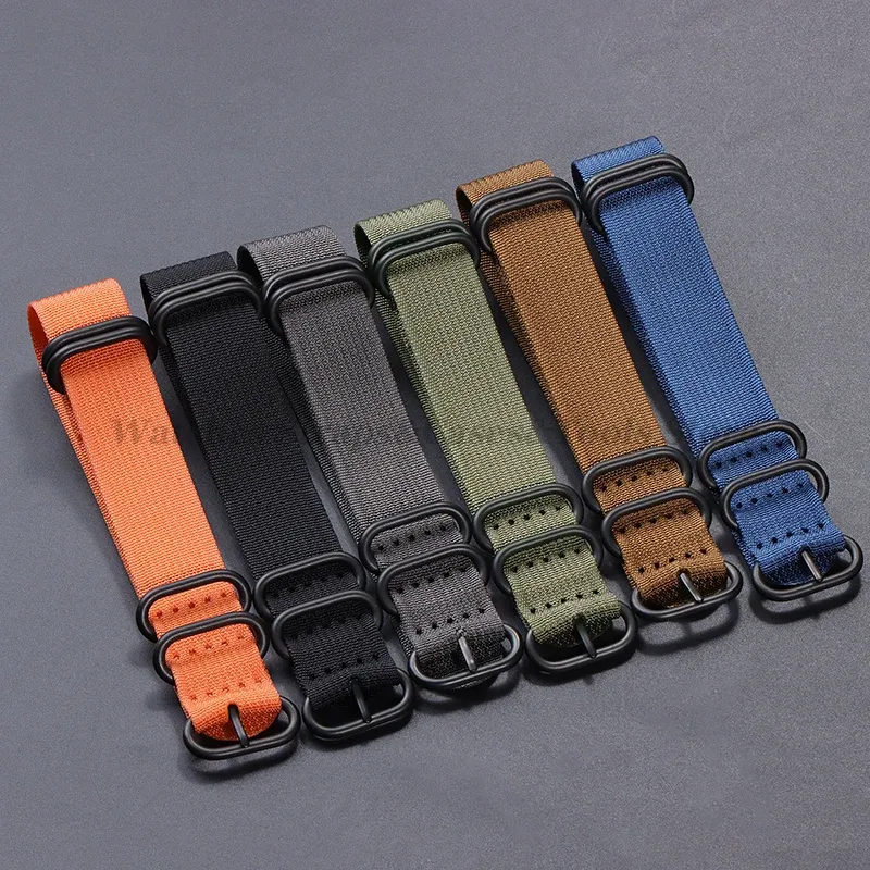 Bracelet nylon tissé pour montre 18 à 24 mm