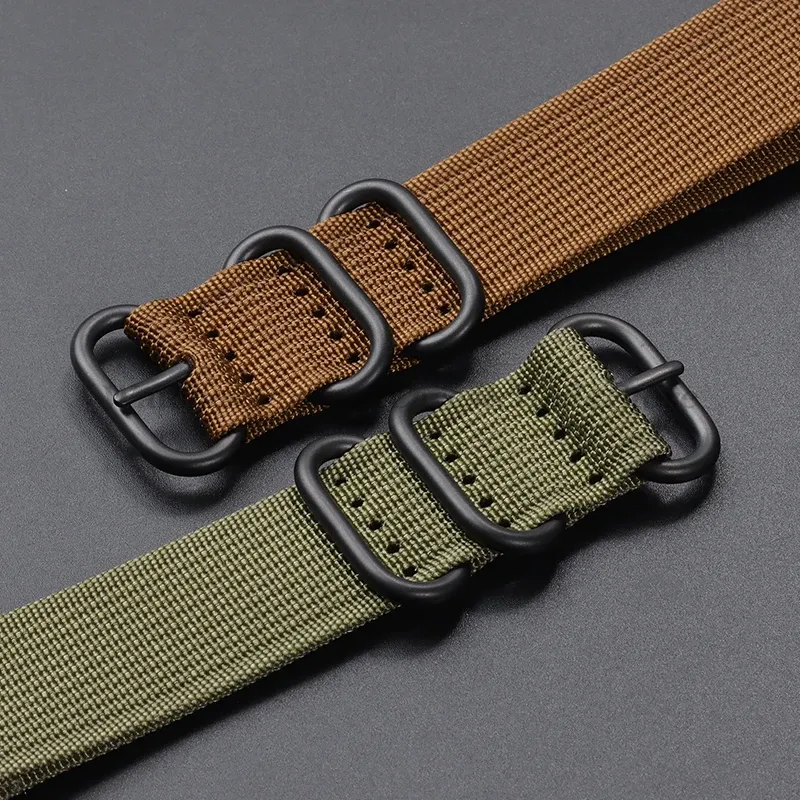 Bracelet nylon tissé pour montre 18 à 24 mm